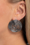 COIL Over - Black Earrings Paparazzi