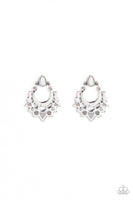 Earthy Zeal - White Earrings Paparazzi