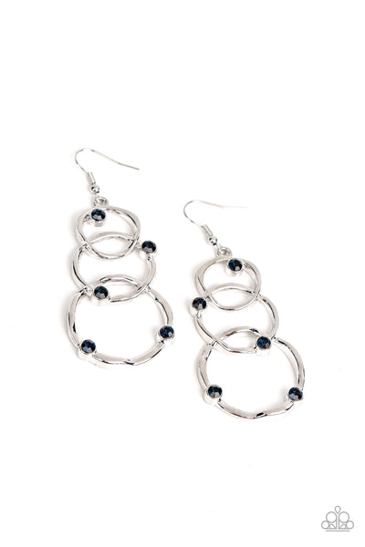 Revolving Radiance - Blue Earrings Paparazzi