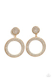 GLOW You Away - Gold Earrings Paparazzi