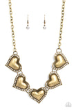 Kindred Hearts - Brass Necklace Paparazzi