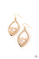 Beautifully Bejeweled - Gold Earrings Paparazzi