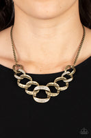 Bombshell Bling - Brass Necklace Paparazzi
