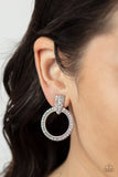 Sparkle at Your Service - White Clip On Earrings Paparazzi