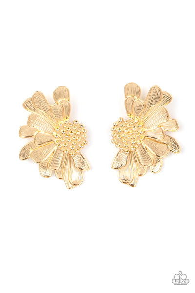 Farmstead Meadow - Gold Earrings Paparazzi