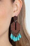 Western Retreat - Blue & Turquoise Earrings Paparazzi