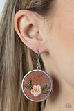 Prairie Patchwork - Pink Earring Paparazzi