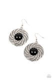 Vintage Vortex - Black Earrings Paparazzi