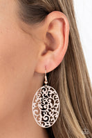 Secret Orchards - Gold Earrings Paparazzi