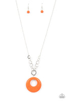 Hidden Dune - Orange Necklace Paparazzi