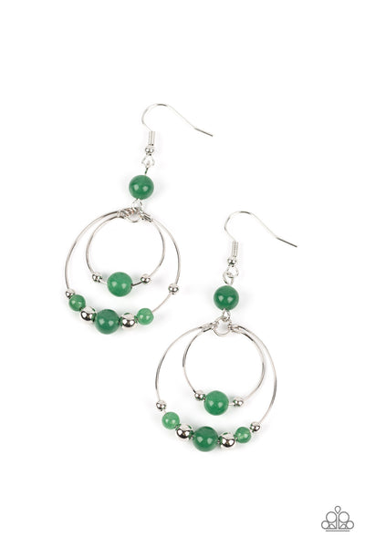 Eco Eden - Green Earrings Paparazzi (#858)