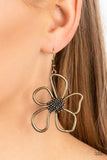 Wildflower Walkway - Brass Earrings Paparazzi