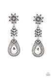Floral Fantasy - White Earrings Paparazzi