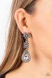 Floral Fantasy - White Earrings Paparazzi