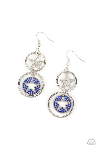Liberty and SPARKLE for All - Blue Earrings Paparazzi