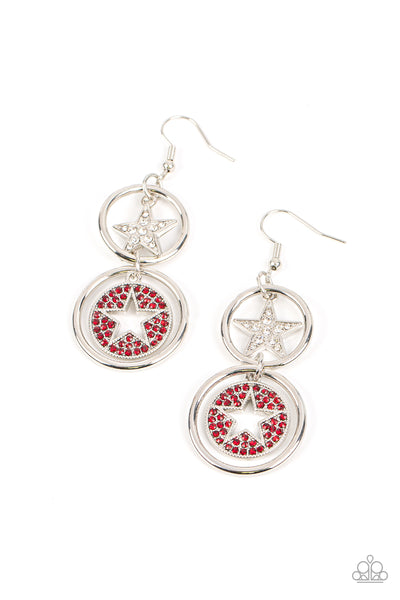 Liberty and SPARKLE for All - Red Earrings Paparazzi