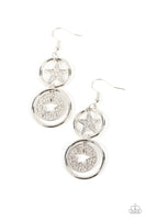 Liberty and SPARKLE for All - White Star Earrings Paparazzi