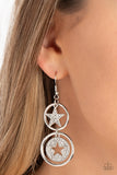 Liberty and SPARKLE for All - White Star Earrings Paparazzi