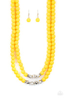 Summer Splash - Yellow Necklace Paparazzi