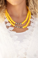 Summer Splash - Yellow Necklace Paparazzi