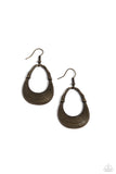 Terra Timber - Brass Earrings Paparazzi