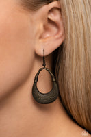 Terra Timber - Brass Earrings Paparazzi