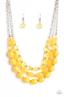 Tropical Hideaway - Yellow Necklace Paparazzi