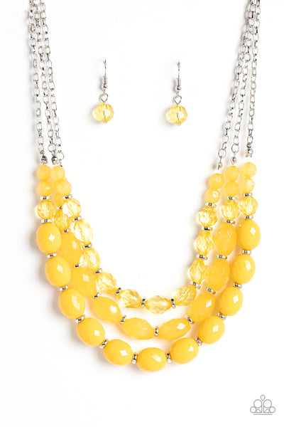 Tropical Hideaway - Yellow Necklace Paparazzi