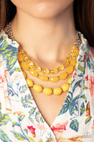 Tropical Hideaway - Yellow Necklace Paparazzi