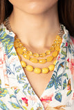 Tropical Hideaway - Yellow Necklace Paparazzi