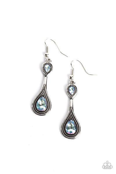 Dazzling Droplets - Blue Earrings Paparazzi