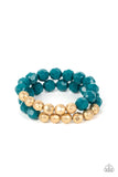 Grecian Glamour - Blue Bracelet Paparazzi