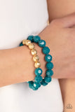 Grecian Glamour - Blue Bracelet Paparazzi