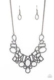 Geometric Grit - Black Necklace Paparazzi