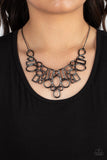 Geometric Grit - Black Necklace Paparazzi