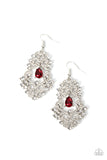 Sociable Sparkle - Red Earrings Paparazzi