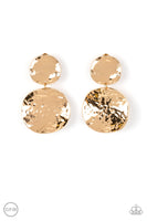 Rush Hour - Gold Clip-On Earring Paparazzi