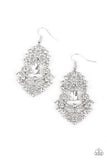 Sociable Sparkle - White Earrings Paparazzi