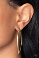 Major Flex - Brass Earrings Paparazzi