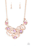 Warp Speed Rose Gold Necklace Paparazzi