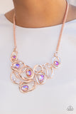 Warp Speed Rose Gold Necklace Paparazzi