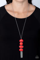 Hidden Lagoon - Red Necklace Paparazzi