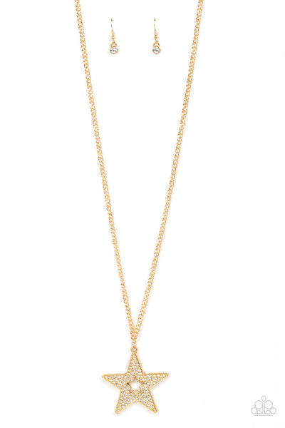 Superstar Stylist - Gold Star Necklace Paparazzi