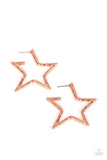All-Star Attitude - Copper Earrings Paparazzi