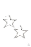 All-Star Attitude - Silver Star Earrings Paparazzi