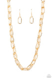 Tough Call - Gold Necklace Paparazzi
