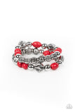 Sagebrush Saga - Red Bracelet Paparazzi