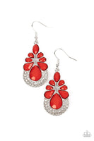 Beachfront Formal - Red Earrings Paparazzi