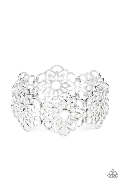 Baroque Bouquet - Silver Bracelet Paparazzi