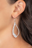 Sparkly Side Effects - White Earrings Paparazzi